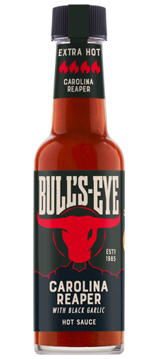 Bull's-Eye Carolina Reaper with Black Garlic Extra Hot Sauce 150ml