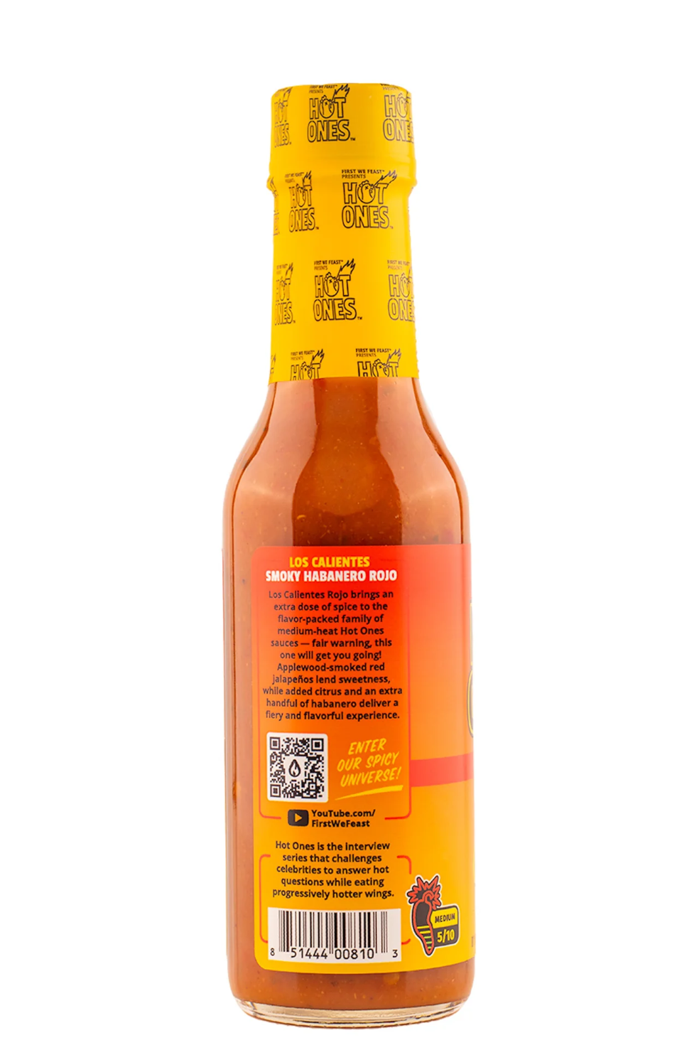 Hot Ones Los Calientes Rojo Hot Sauce - Applewood Smoked Jalapeno & Habanero